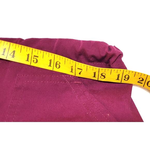 Scrub Star Scrubs Drawstring Pants WM049 Sz XL Wine Maroon Pockets Elastic Waist - Picture 3 of 6